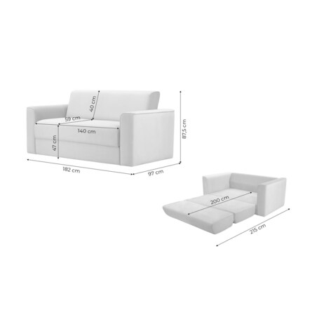 Rozkładana sofa 2,5 osobowa Jules-Velluto 7
