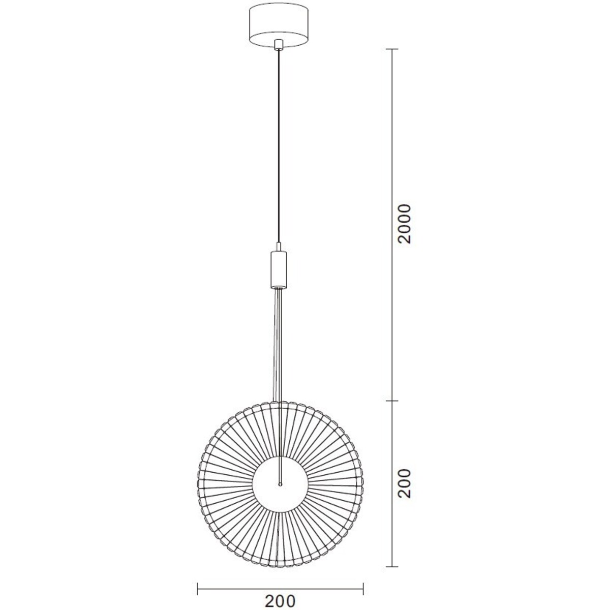 Lampa wisząca SUNBLAST - LED 20 cm, złota