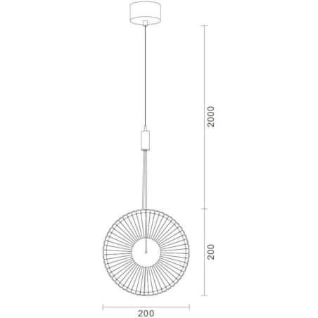 Lampa wisząca SUNBLAST - LED 20 cm, złota