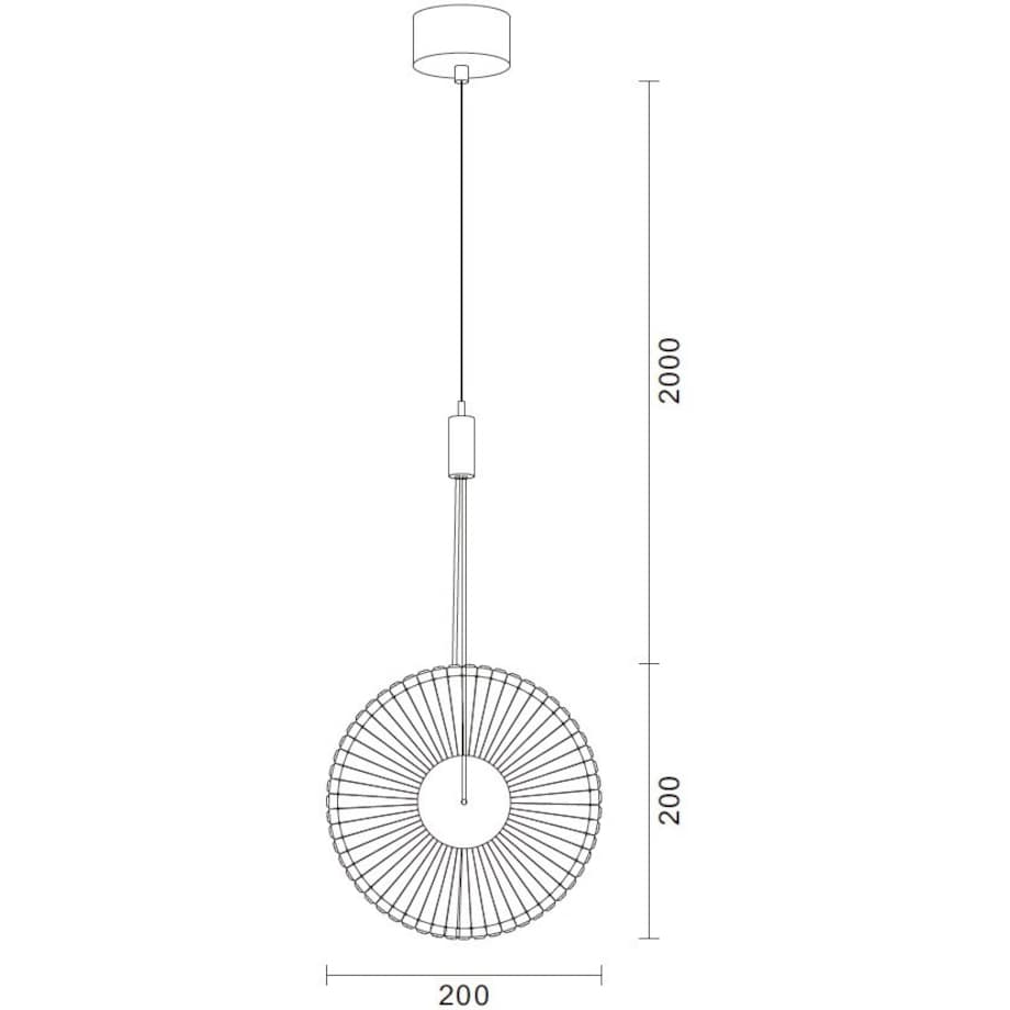 Lampa wisząca SUNBLAST - LED 20 cm, złota