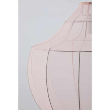 Lampa sufitowa z metalu i tkaniny pudrowa Adaya Ø45 cm