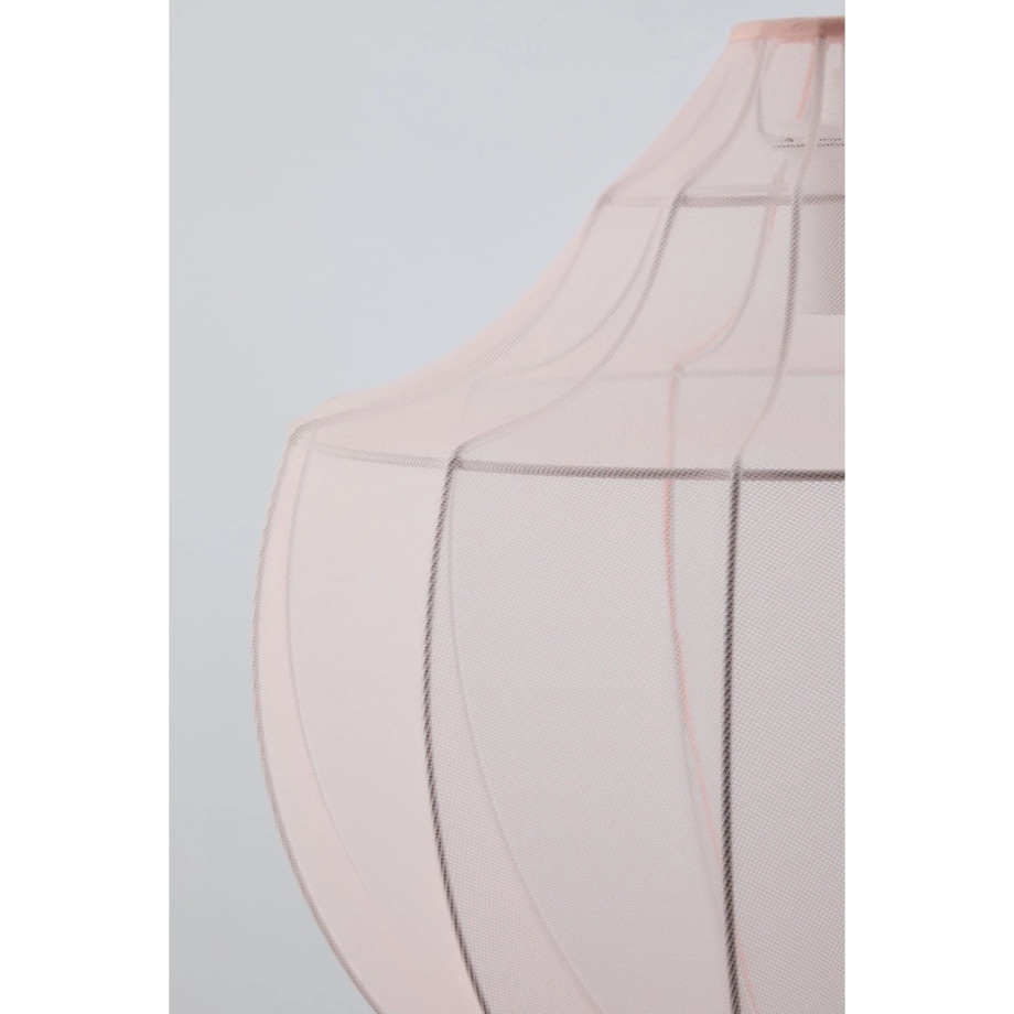 Lampa sufitowa z metalu i tkaniny pudrowa Adaya Ø45 cm