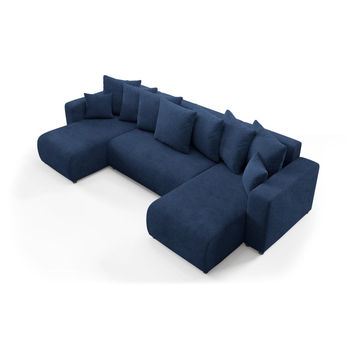 Narożnik EVORA U z pojemnikiem tkanina miękki plusz Kolor: Onega 10