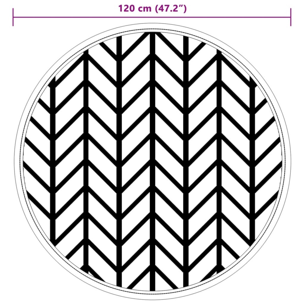 vidaXL Dywan na zewnątrz, ARAKIL szary, Ø120 cm, PP