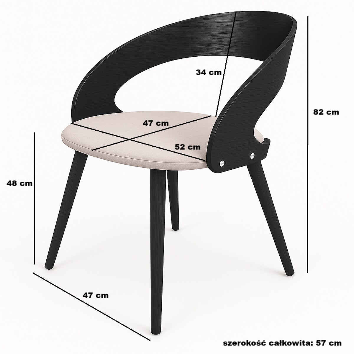 Nowoczesne krzesło do jadalni M-105