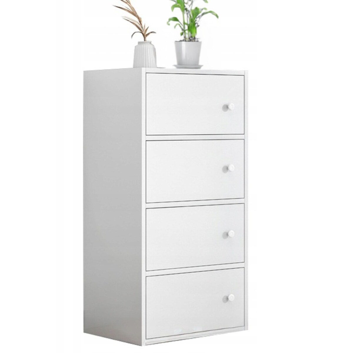 Nowoczesna pojemna komoda biurowa szafka duża biała skandynawski loft retro