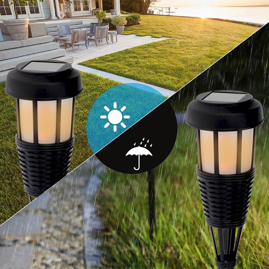 Lampa Solarna Ogrodowa Do Ogrodu Led Zewnętrzna Wbijana Słupek 50X7 Cm