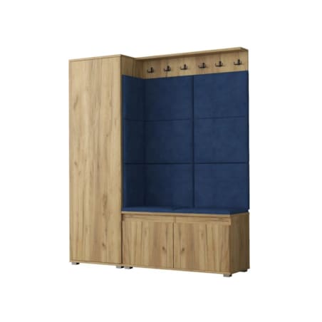 Garderoba do przedpokoju SINGAPUR 154 dąb craft/granatowy