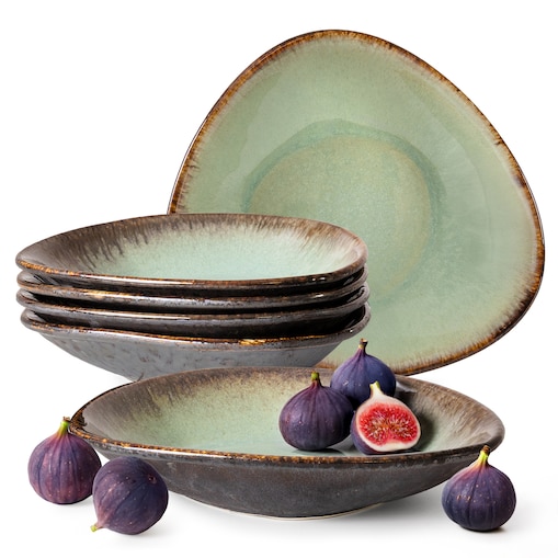 Konsimo PRIMA Talerz głęboki 6 szt., szałwiowy