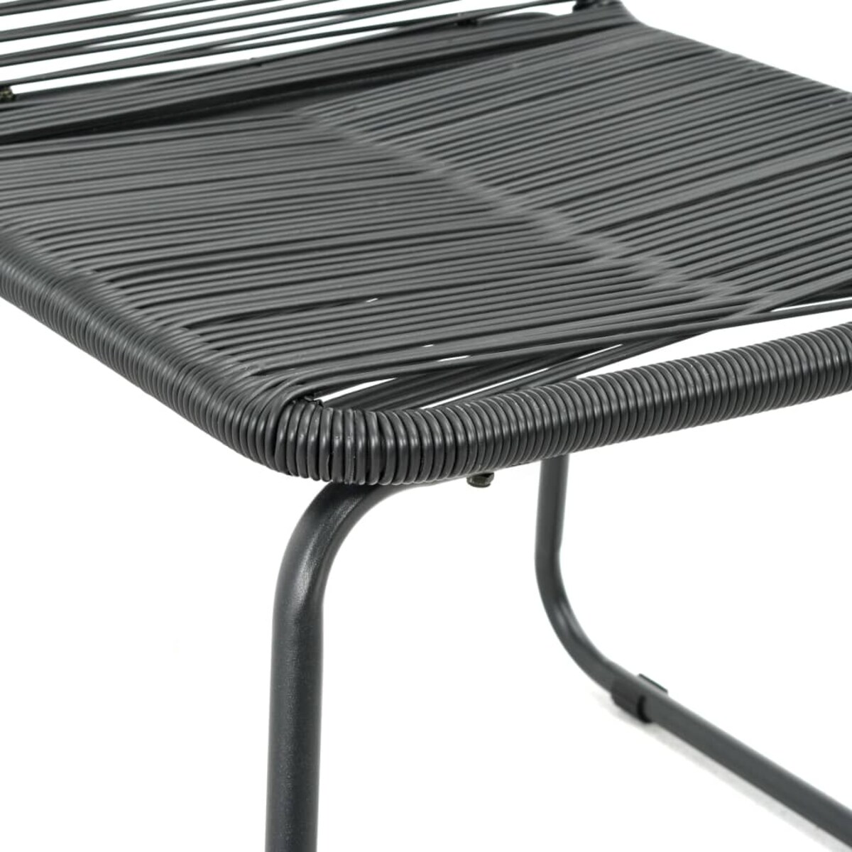 vidaXL 5-częściowy zestaw mebli ogrodowych, rattan PVC, czarny