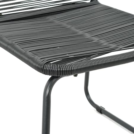 vidaXL 5-częściowy zestaw mebli ogrodowych, rattan PVC, czarny