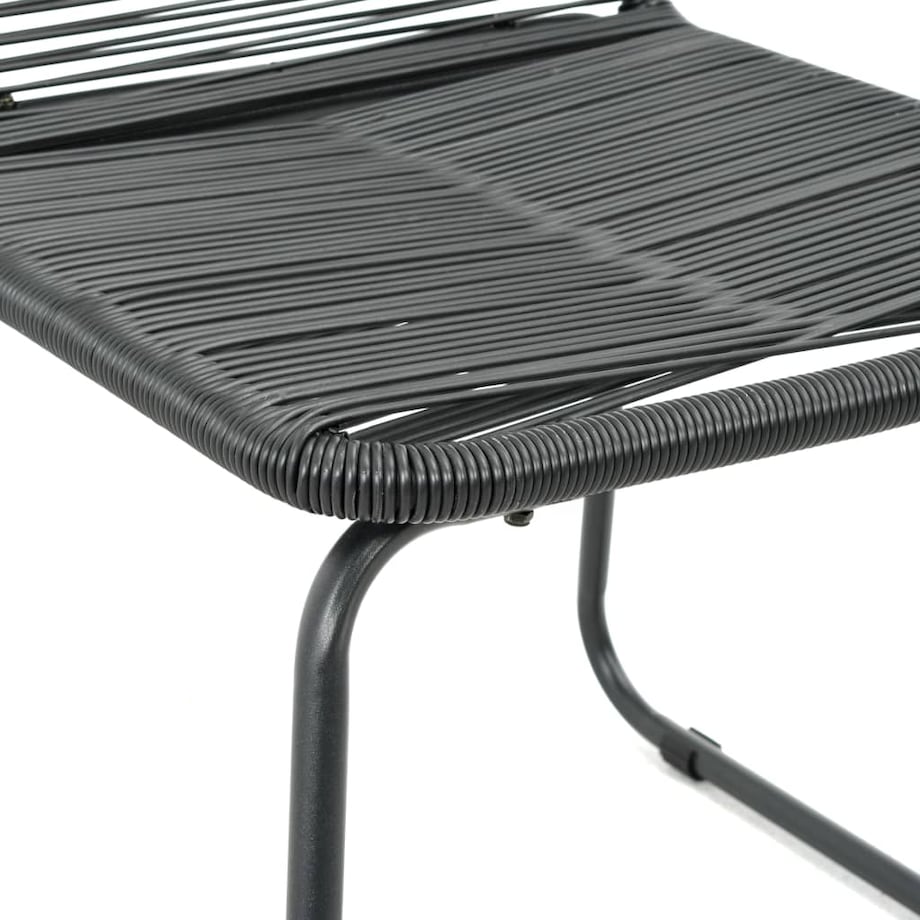 vidaXL 5-częściowy zestaw mebli ogrodowych, rattan PVC, czarny