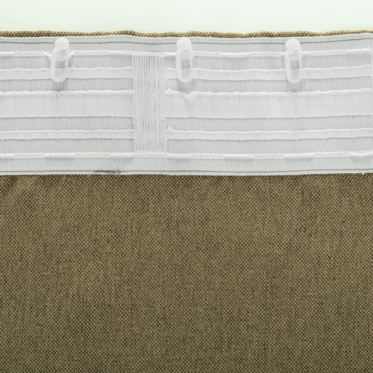 Zasłona BASIC na taśmie marszczącej 140x300cm jasne khaki 1 szt. 140x300 zielony-brązowy