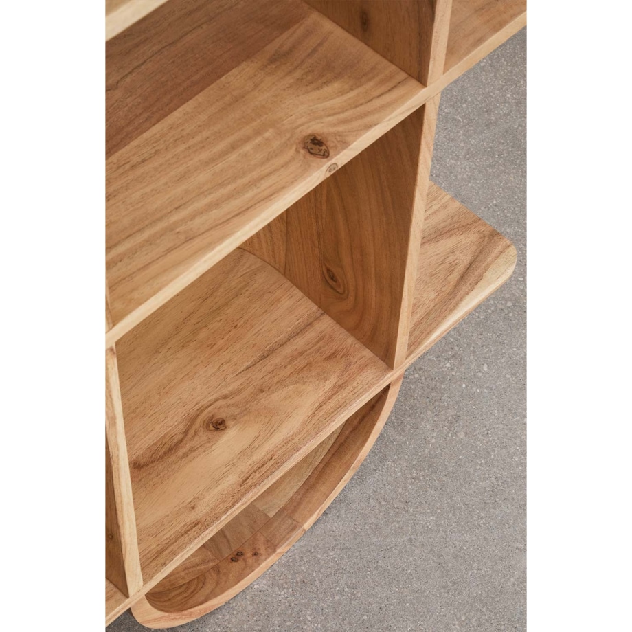 Regał z drewna akacjowego Flim 180 cm