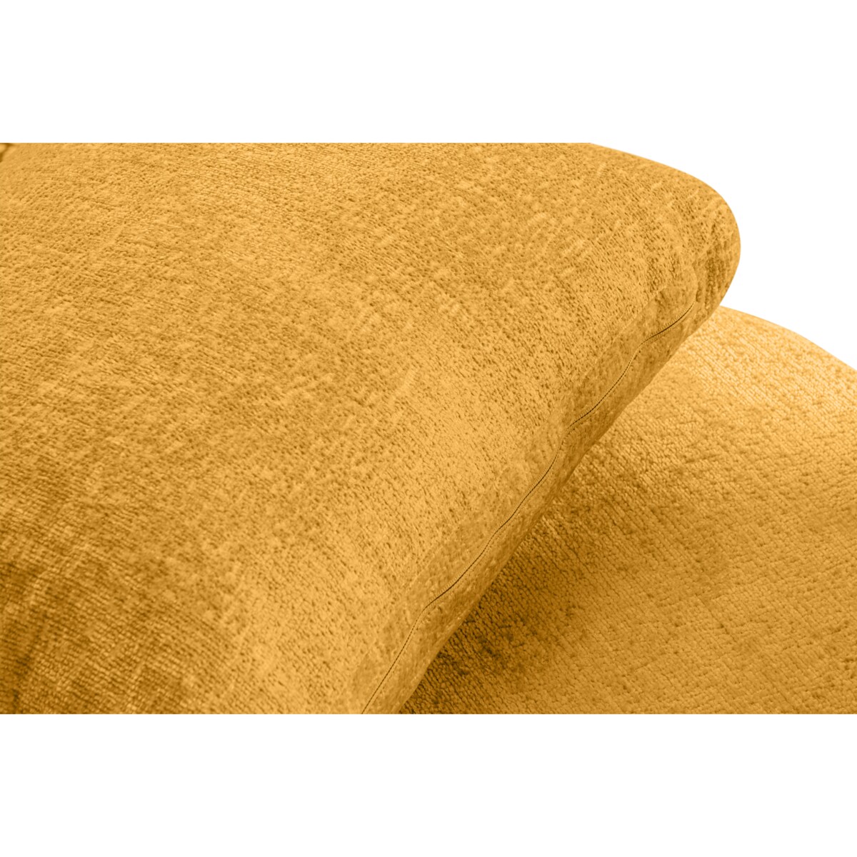 KONSIMO RAGGI Zestaw fotel i puf obrotowy musztardowy