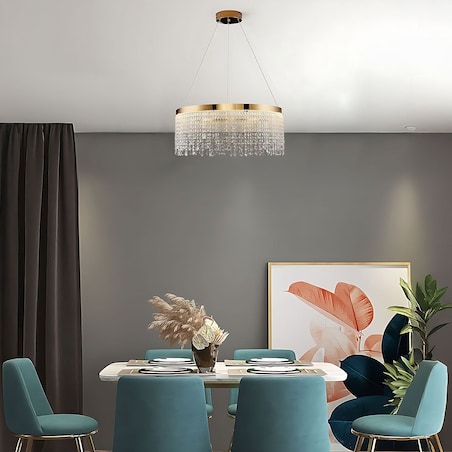 Lampa Sufitowa Wisząca App1730-1Cp 40Cm Led Złoty, Aluminium