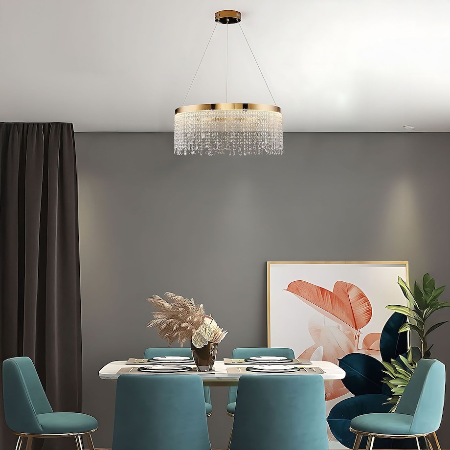 Lampa Sufitowa Wisząca App1730-1Cp 40Cm Led Złoty, Aluminium