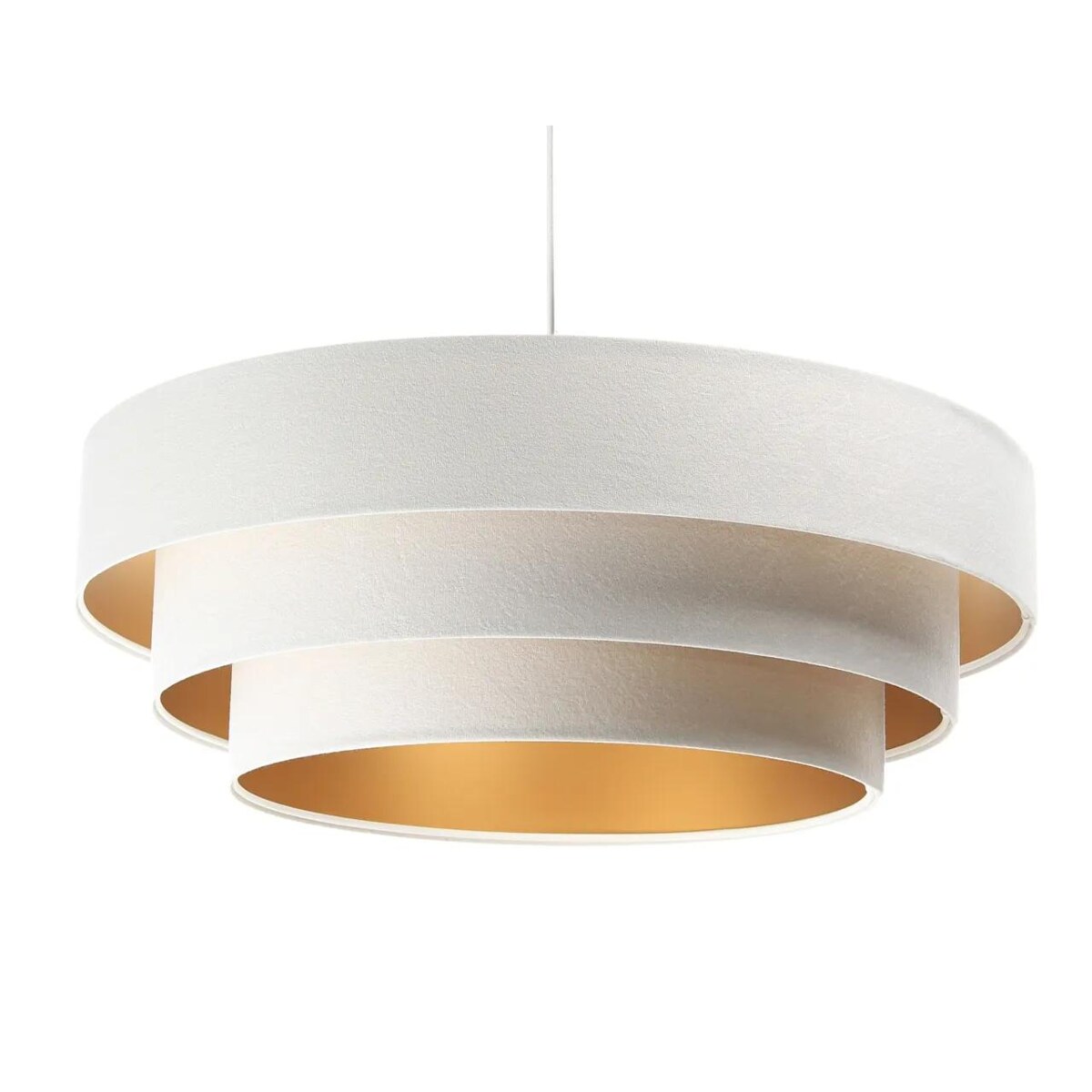 Lampa wisząca TRIO biała/złota