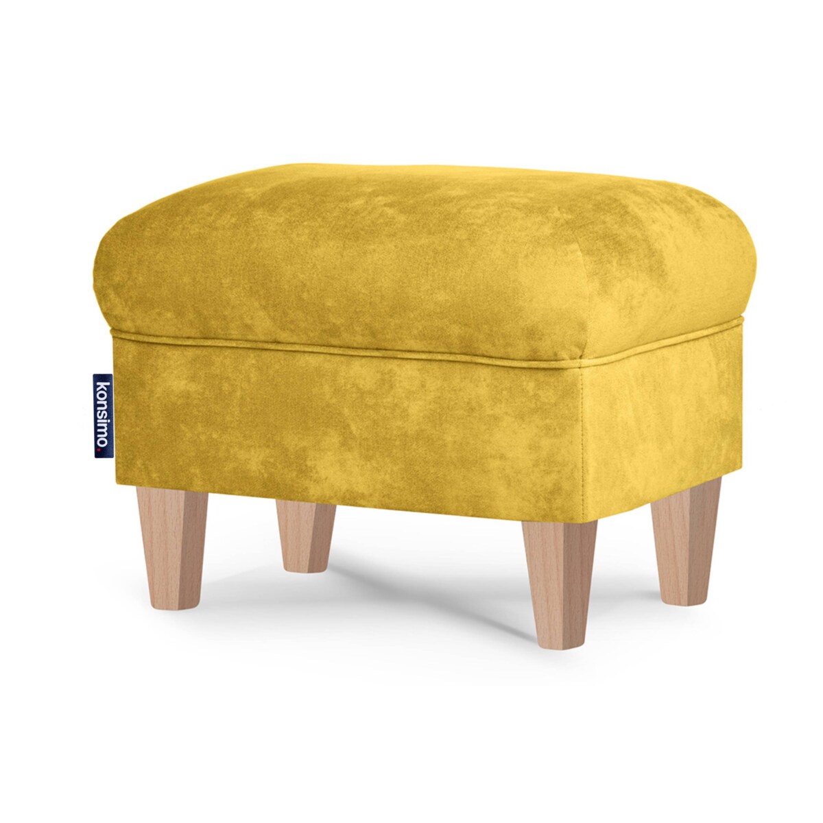 KONSIMO MILES Fotel + puf, kolor Żółty