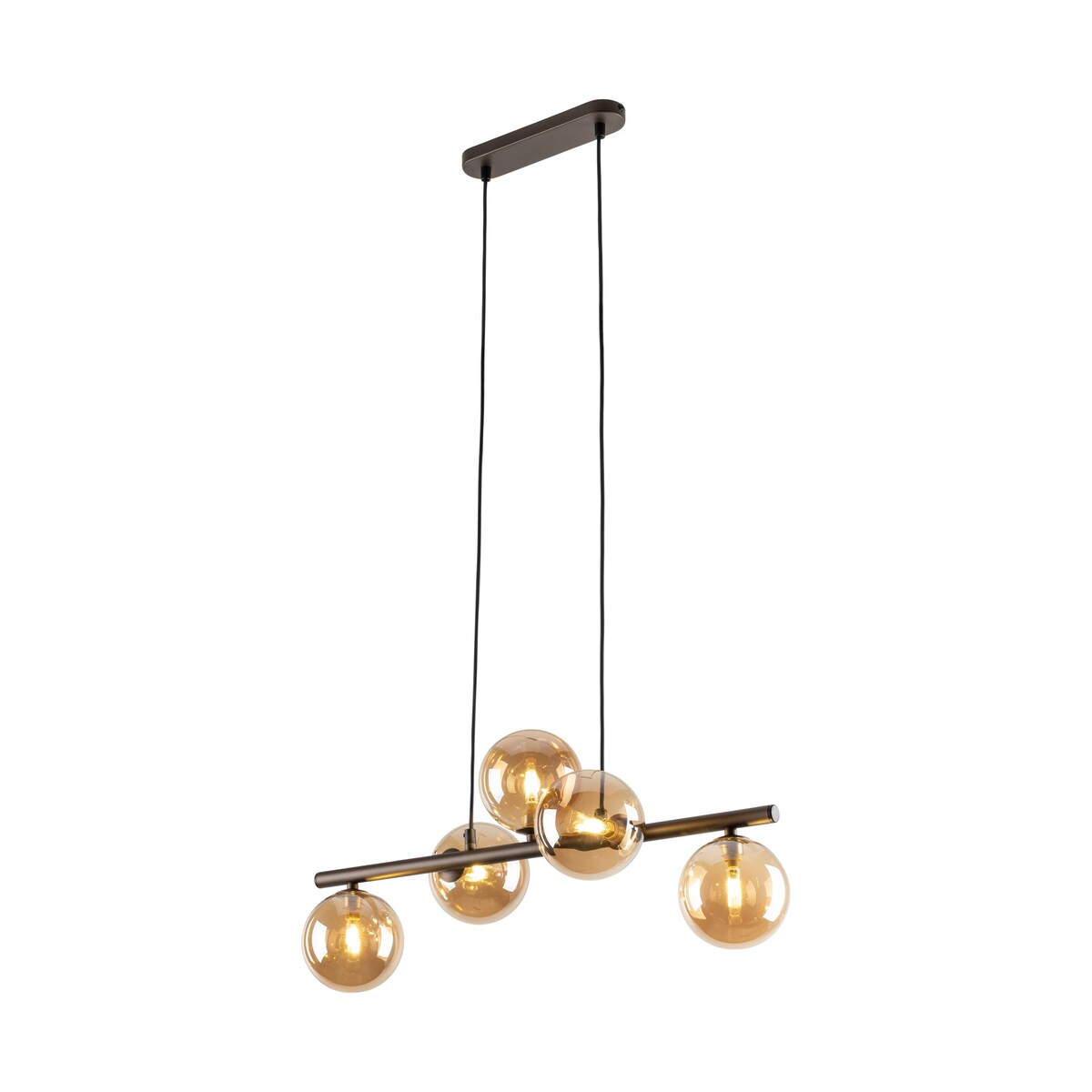 Żyrandol TK Lighting ESTERA BROWN 6105 5xG9 bursztynowy brąz regulowana wysokość do salonu i jadalni