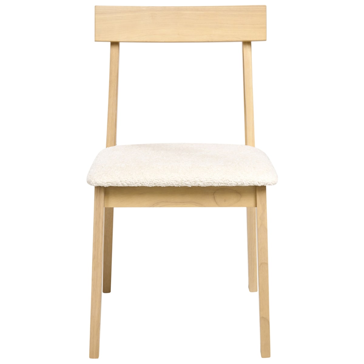 Zestaw 2 krzeseł do jadalni ISLE Drewno Jasny brąz/ beżowy