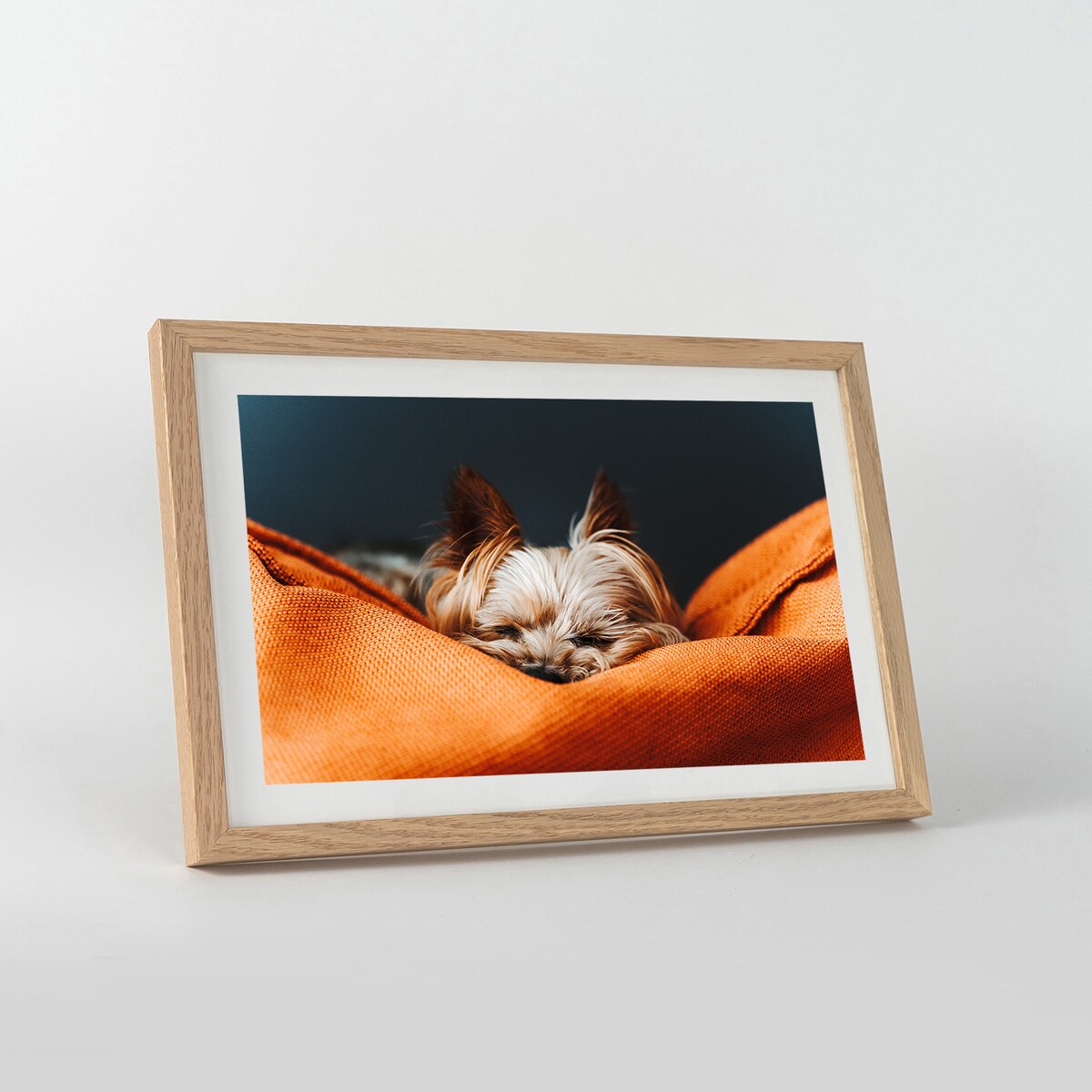 Ramka na zdjęcia 20x30 cm ramka drewniana dębowa naturalna foto ramka z litego drewna dębowego prostokątna OAK FRAMAI