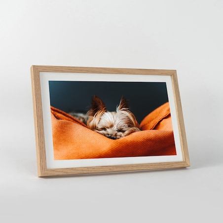 Ramka na zdjęcia 20x30 cm ramka drewniana dębowa naturalna foto ramka z litego drewna dębowego prostokątna OAK FRAMAI