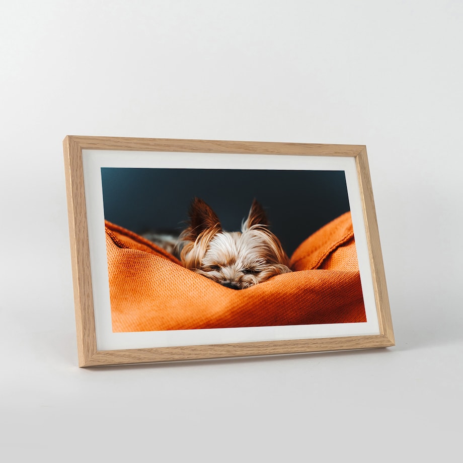 Ramka na zdjęcia 20x30 cm ramka drewniana dębowa naturalna foto ramka z litego drewna dębowego prostokątna OAK FRAMAI