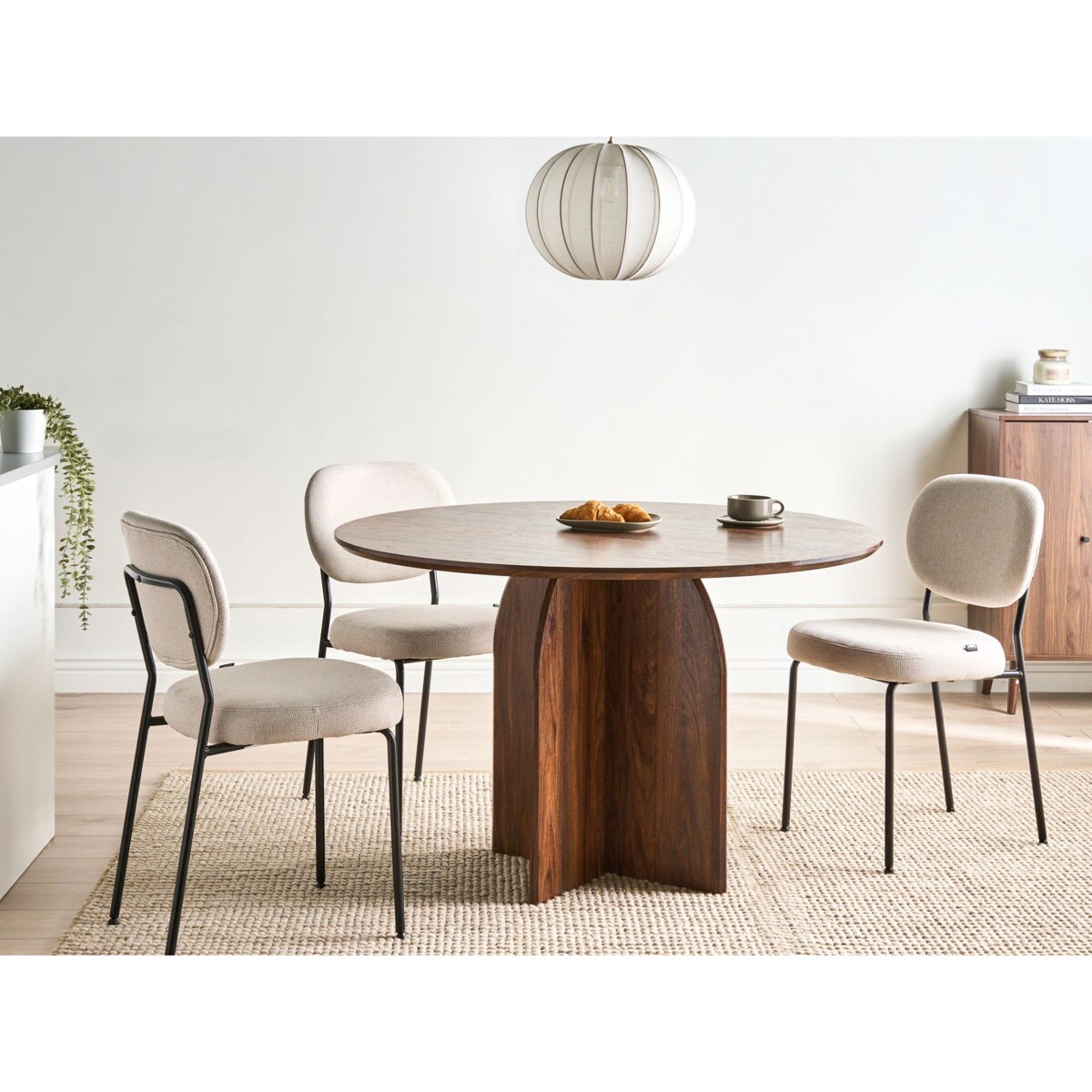 Stół do jadalni YARRA Ciemnobrązowy 120 cm