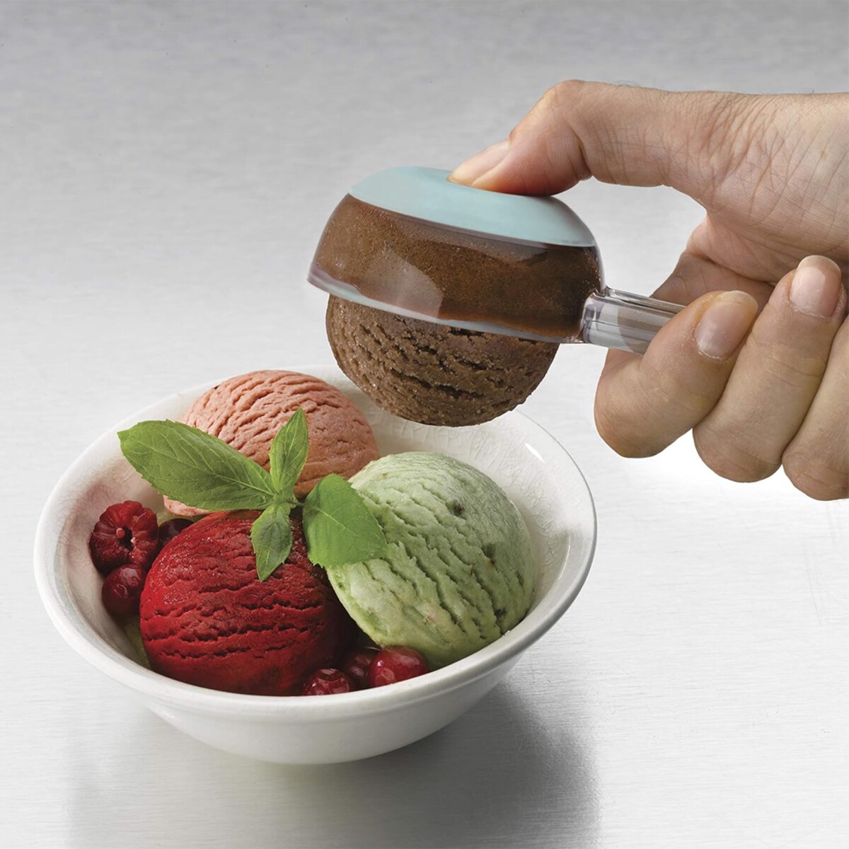 Tala łyżka do lodów z silikonowym przyciskiem