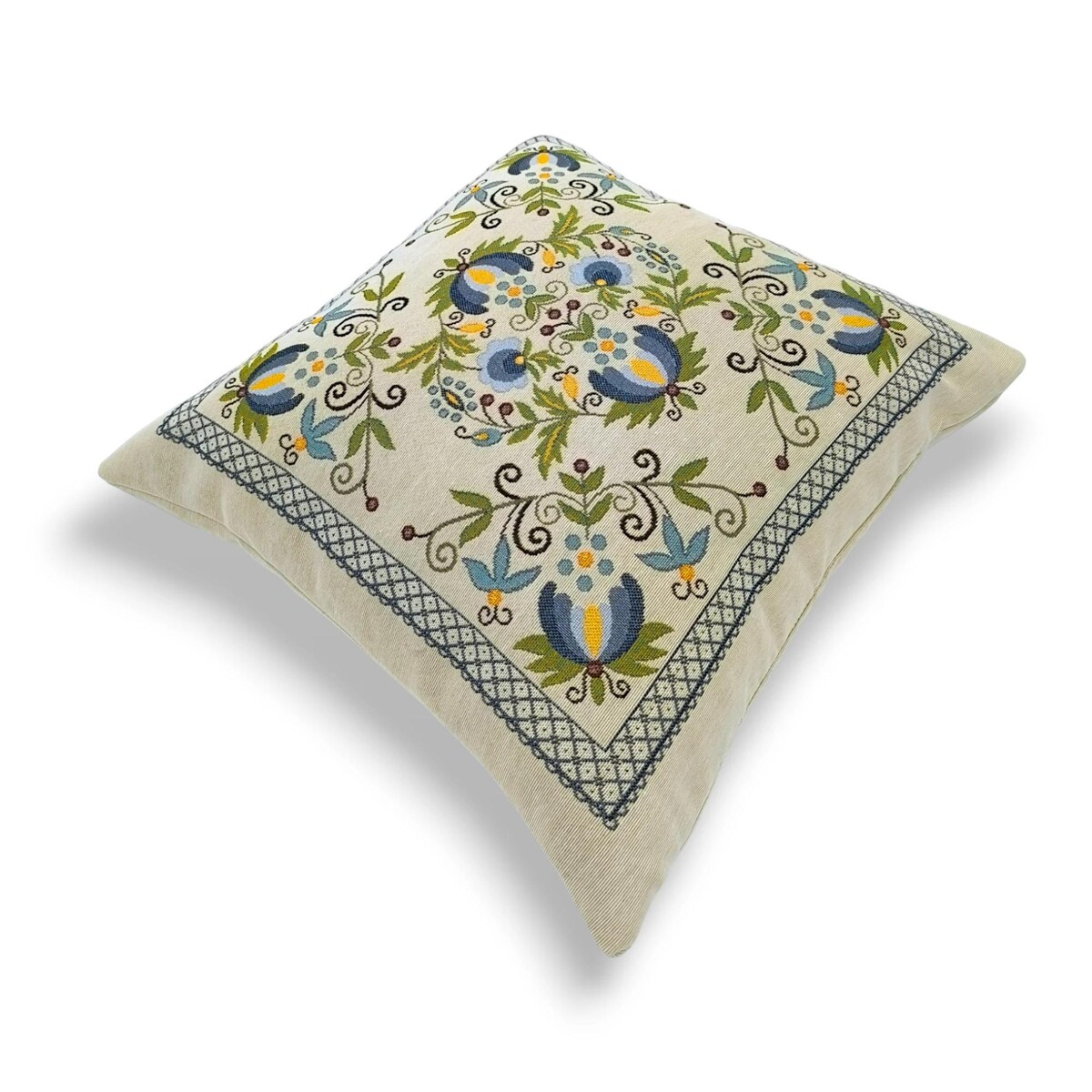 Dwustronna ludowa poduszka gobelinowa 45x45 Legenda