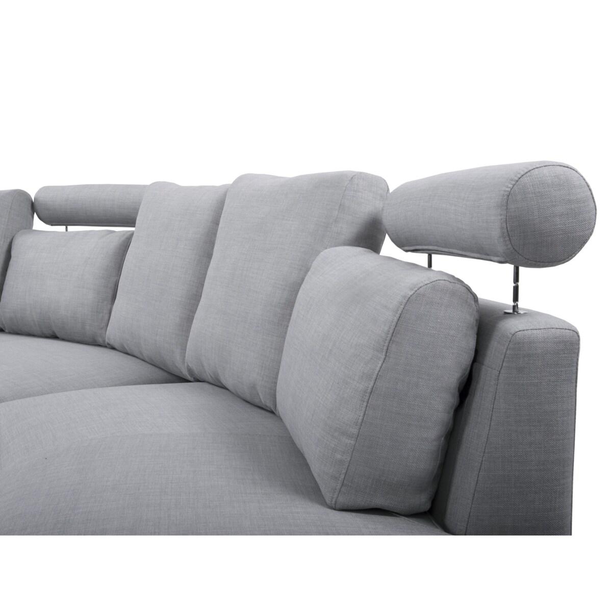 Sofa półokrągła 7-osobowa modułowa jasnoszara ROTUNDE