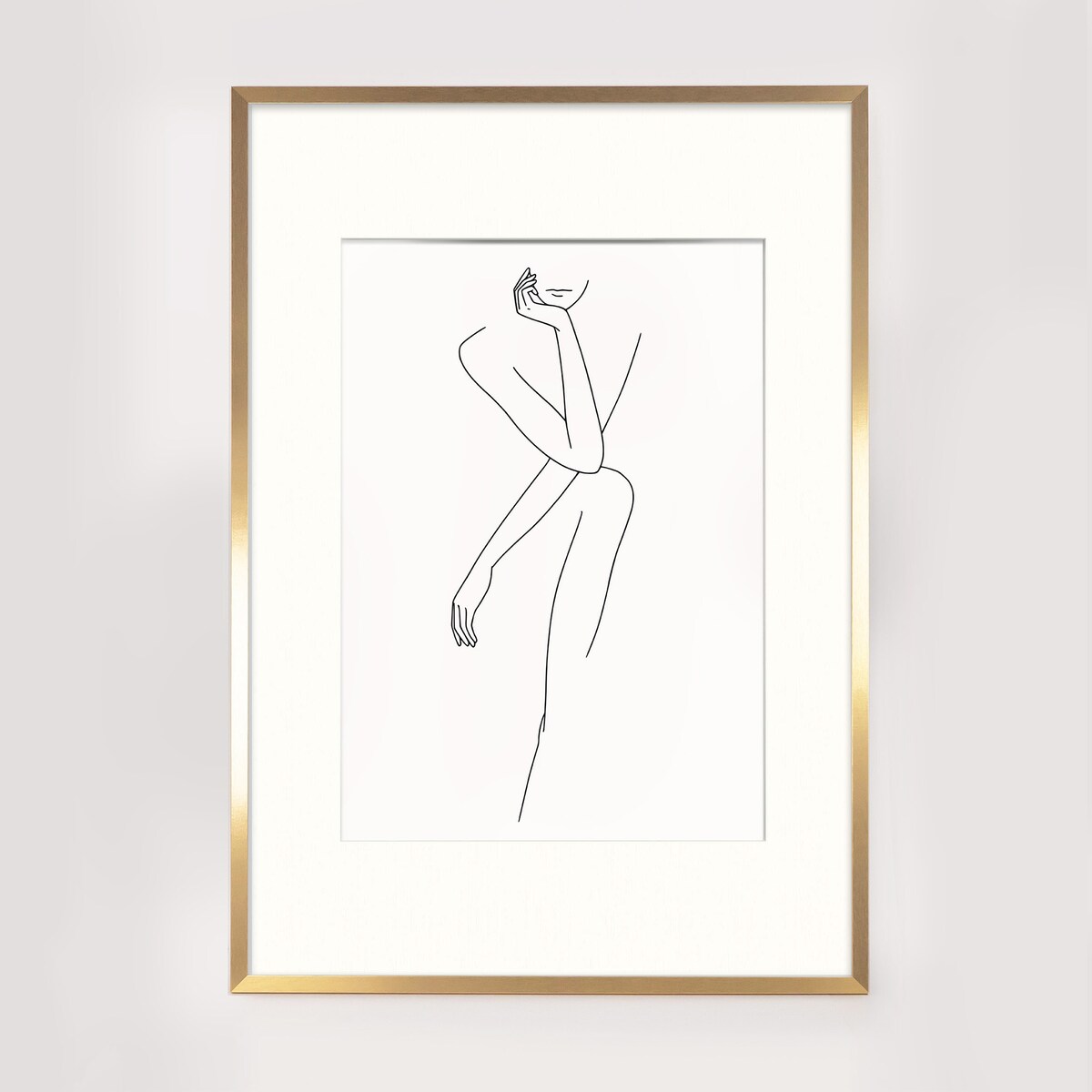 Złota ramka na zdjęcia HEN PASS Z 70x100 cm z passe partout (50x70 cm)