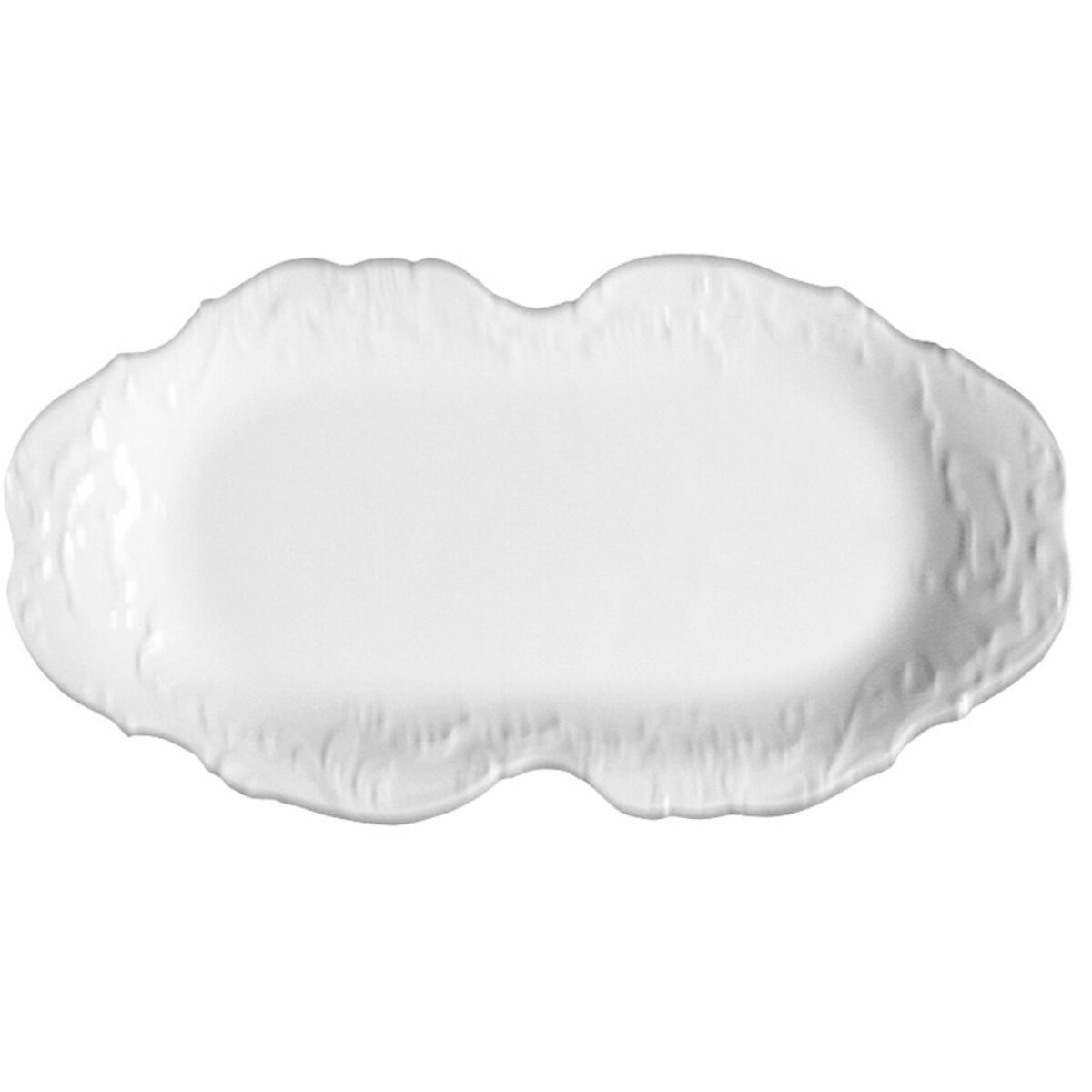 Taca 36 cm Rococo Maria białe 0001