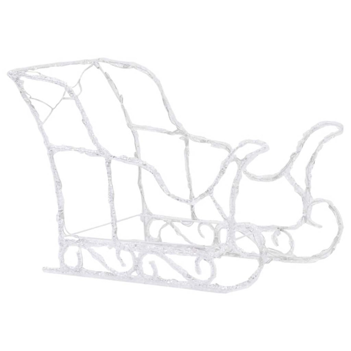 vidaXL Świąteczna dekoracja: renifery z saniami, 280x28x55 cm, akryl