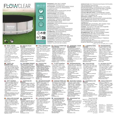 Bestway Pokrywa na basen Flowclear, 396 cm