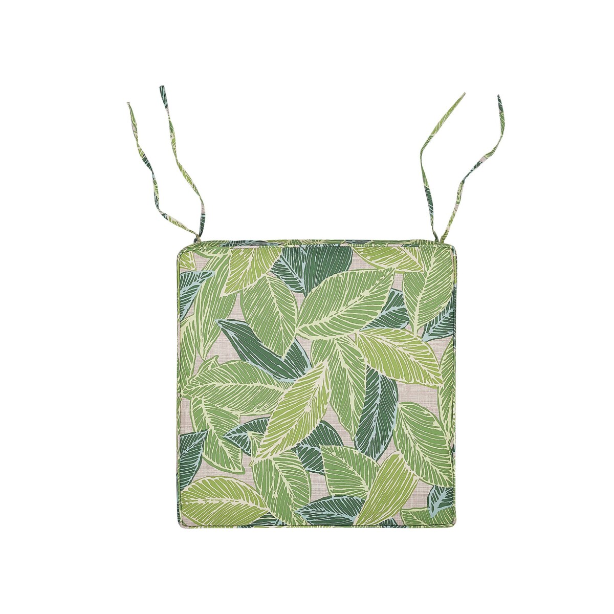 Zestaw 8 poduszek na krzesła ogrodowe w liście zielony SASSARI