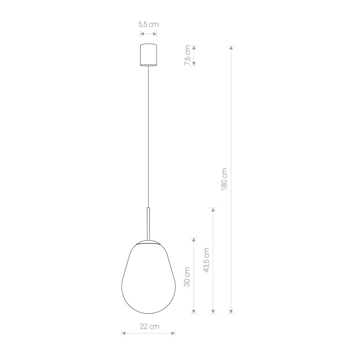 Lampa sufitowa 8673 PEAR S Transparentny Nowodvorski