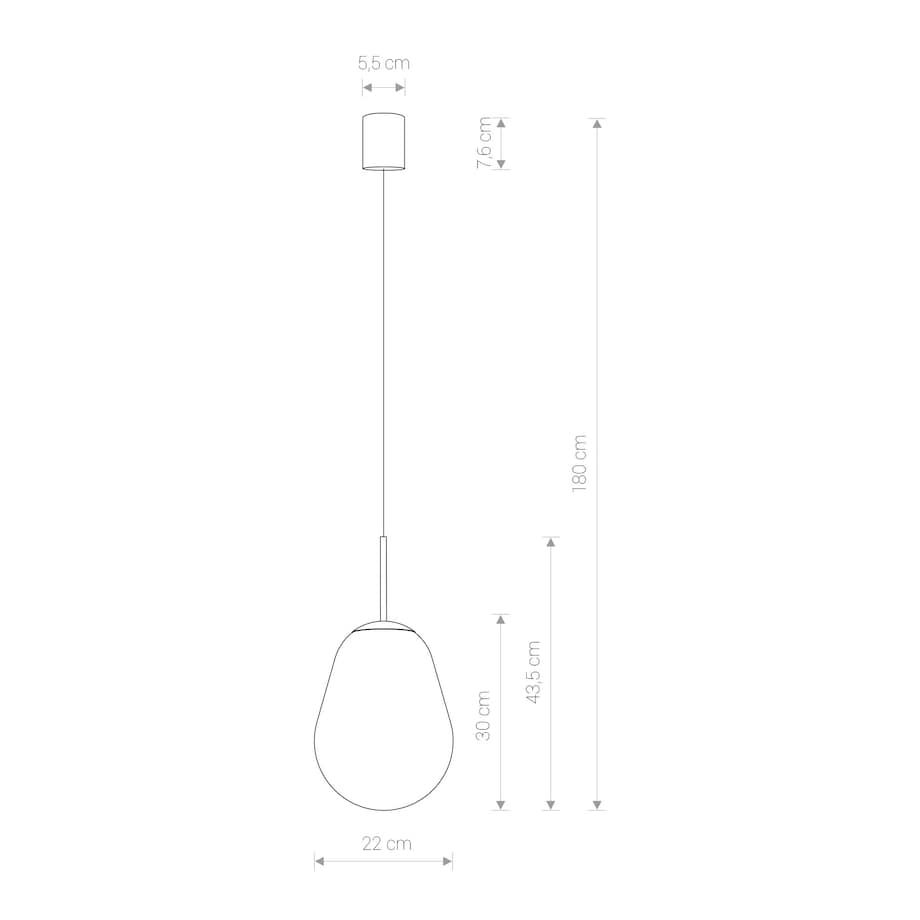 Lampa sufitowa 8673 PEAR S Transparentny Nowodvorski