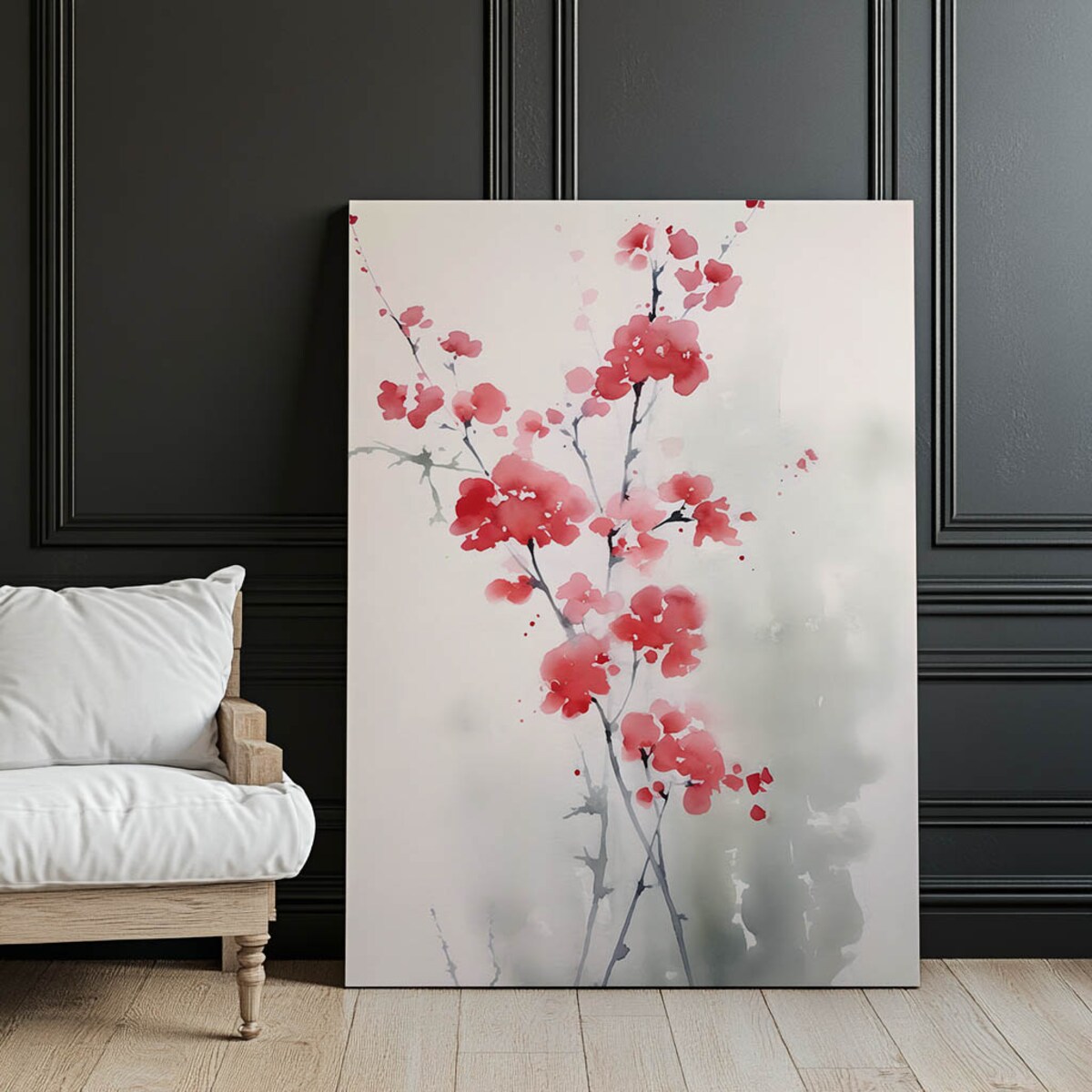 Wiosenne Urok Wiśni, 50x70 cm, bez ramy, płótno premium na blejtramie