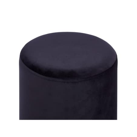 Puf welurowy 36 cm czarny BRIGITTE