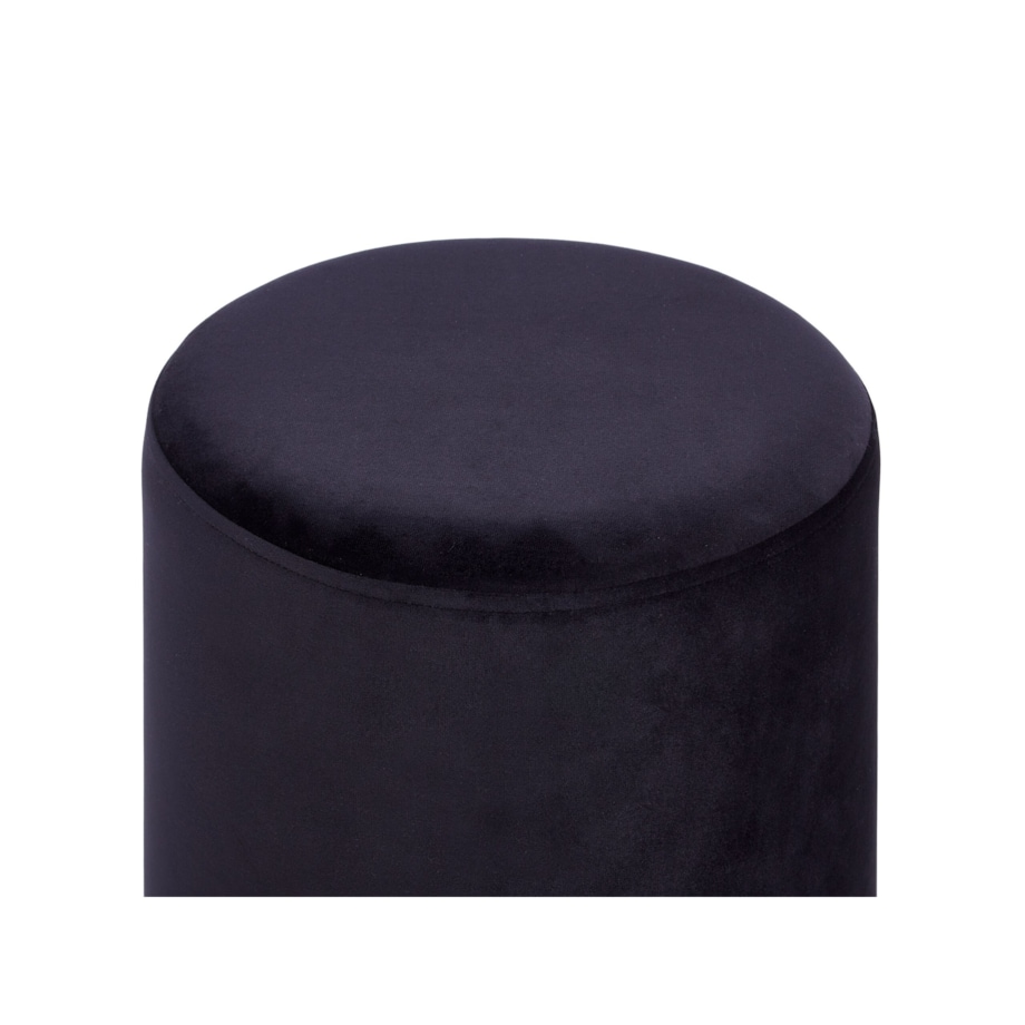 Puf welurowy 36 cm czarny BRIGITTE