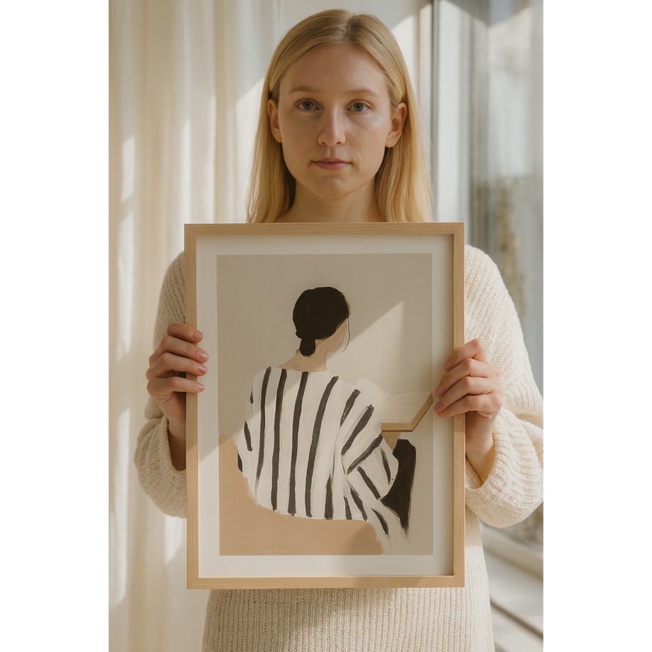 Poster Story, Plakat, Obraz - Kobieta Czytająca Książkę, wymiary 60 x 84 cm