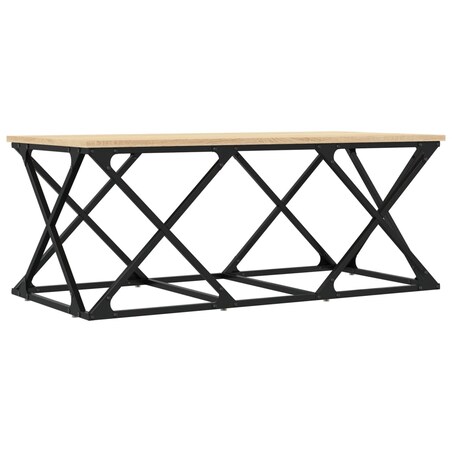 vidaXL Stolik kawowy, dąb sonoma, 100x49x40cm, materiał drewnopochodny