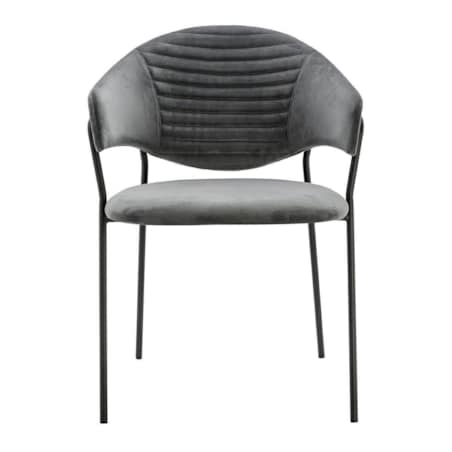Jadalniane krzesło nowoczesne NAOMI welur ciemnoszare czarne