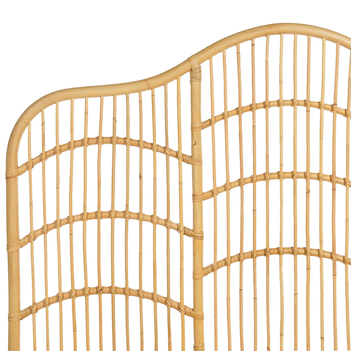 Łóżko Rattan DOMEYROT 140 x 200 cm Jasnobrązowy