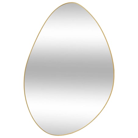 Lustro asymetryczne w złotej ramie ROMAN, 60 x 40 cm