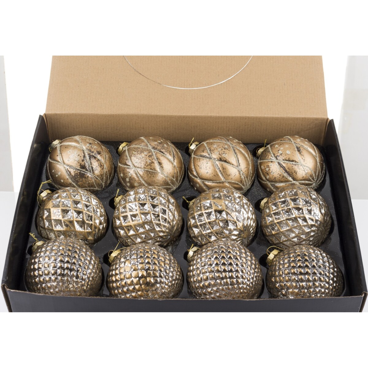 Bombka szklana 12 szt. DOURADO Ø 10 cm