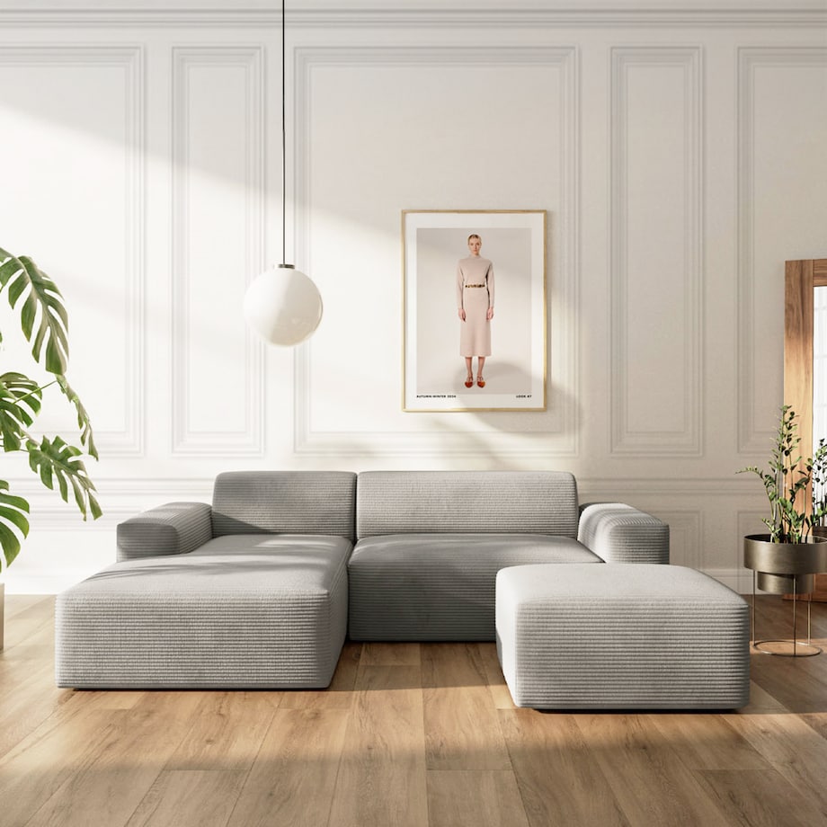 Villet Sofa narożna lewa szara