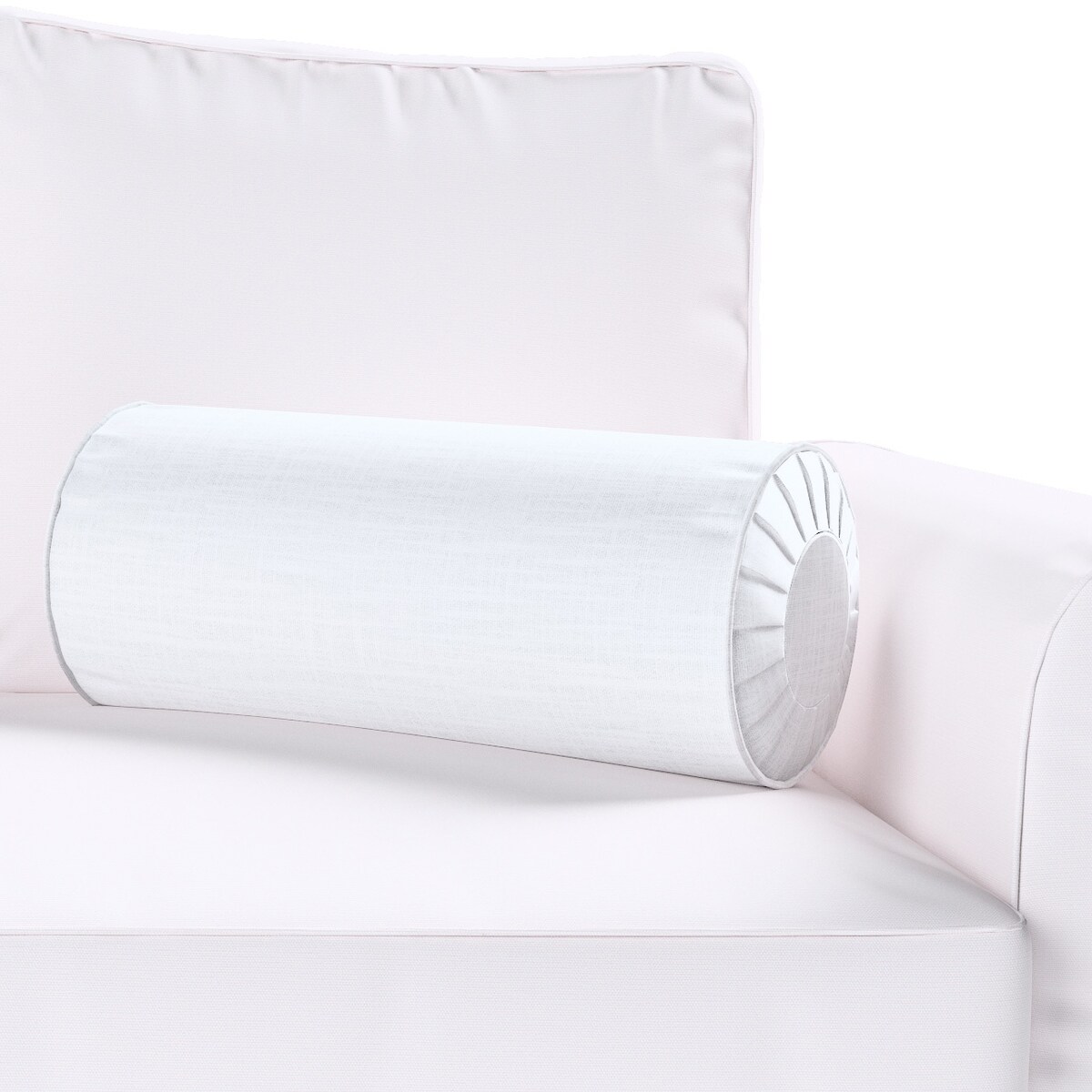 Poduszka wałek z zakładkami, biały, Ø20 x 50 cm, Harmony